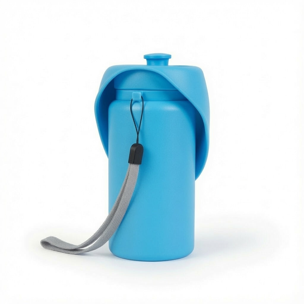 Collapsible Dog Water Dispenser Bottle with Drinking Tray