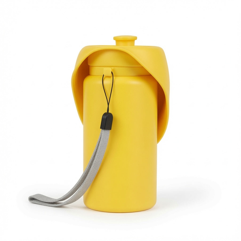 Collapsible Dog Water Dispenser Bottle with Drinking Tray